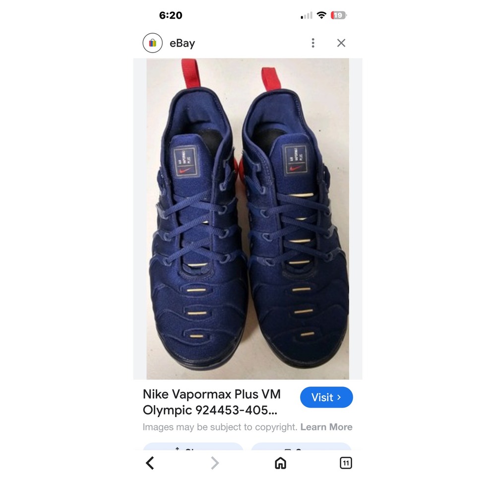 Nike Air Vapormax Plus‎ VM Olympic Navy Blue Red Mens Sneakers